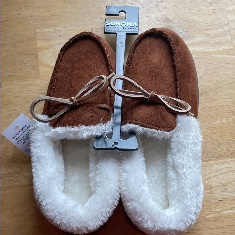 Sonoma Tan Slippers with Cream Lining